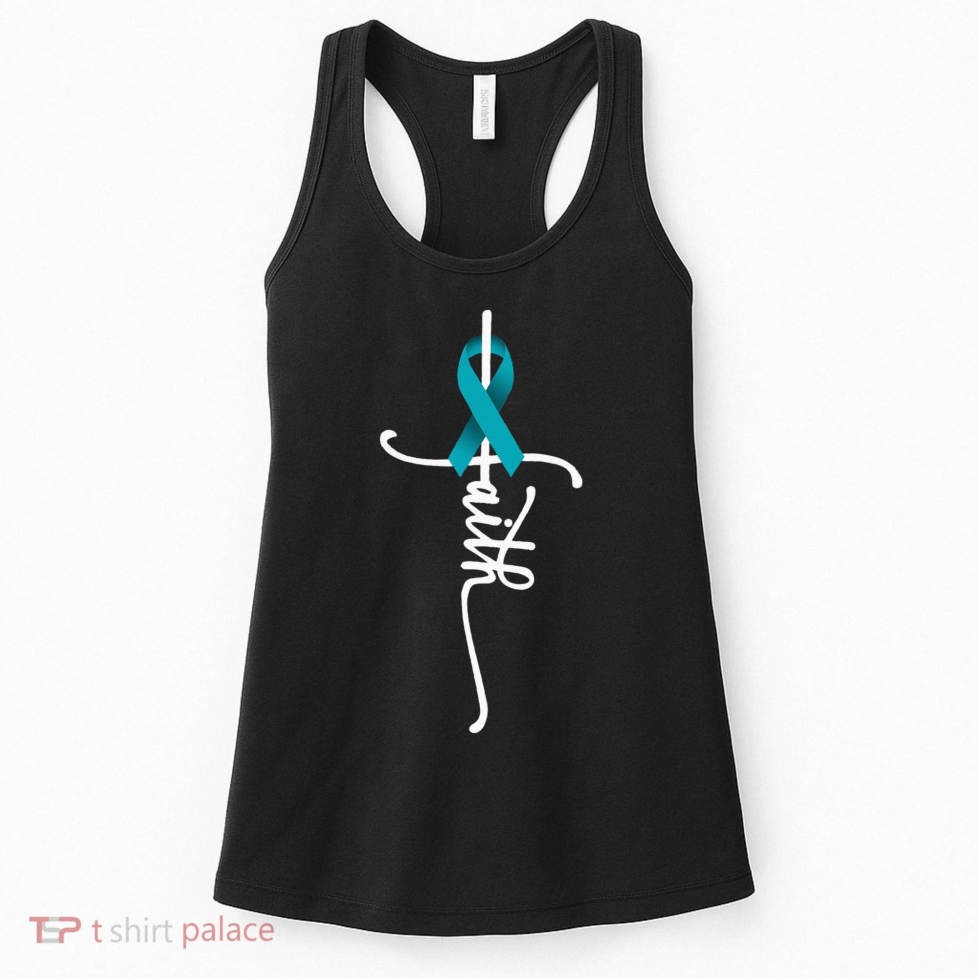 Ovarian Cancer Faith Ovarian Cancer Awareness Support Women's Tank Top