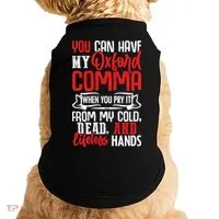 Oxford Comma Funny Quote Doggie Tank thumb 0