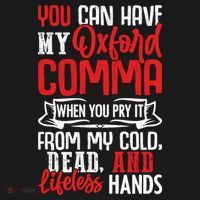 Oxford Comma Funny Quote Apron thumb 3
