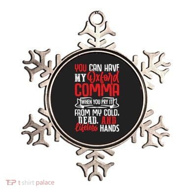 Oxford Comma Funny Quote Ornament