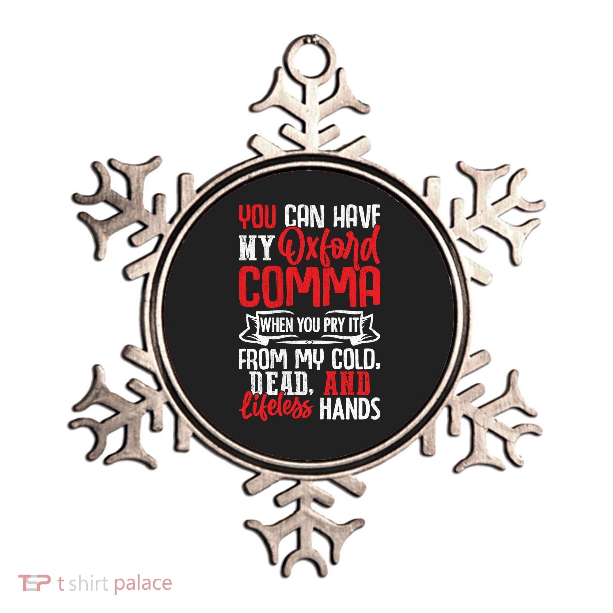 Oxford Comma Funny Quote Ornament