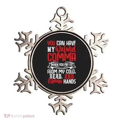 Oxford Comma Funny Quote Ornament