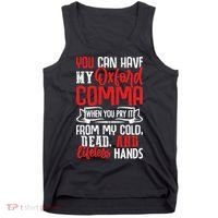 Oxford Comma Funny Quote Tank Top thumb 0