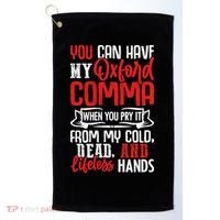 Oxford Comma Funny Quote Golf Towel thumb 0
