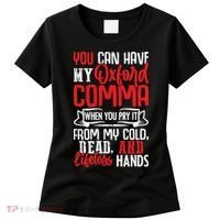 Oxford Comma Funny Quote Women's T-Shirt thumb 0