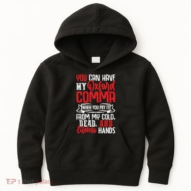 Oxford Comma Funny Quote Kids Hoodie