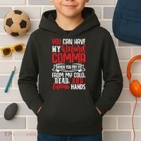 Oxford Comma Funny Quote Kids Hoodie thumb 2