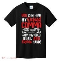 Oxford Comma Funny Quote Kids T-Shirt thumb 0