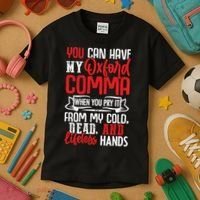 Oxford Comma Funny Quote Kids T-Shirt thumb 3