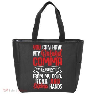 Oxford Comma Funny Quote Tote Bag