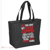 Oxford Comma Funny Quote Tote Bag thumb 2