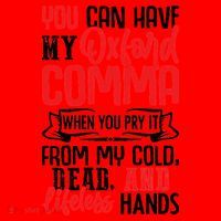 Oxford Comma Funny Quote Santa Hat thumb 1