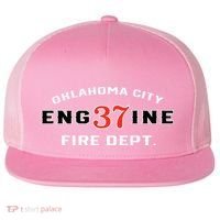 Oklahoma City Fire Dept Engine 37 Flat Bill Trucker Hat thumb 0