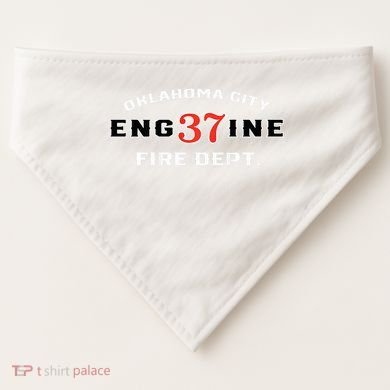 Oklahoma City Fire Dept Engine 37 USA-Made Doggie Bandana