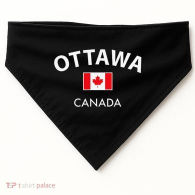 Ottawa Canada Flag Proud Canadian USA-Made Doggie Bandana