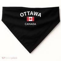 Ottawa Canada Flag Proud Canadian USA-Made Doggie Bandana thumb 0