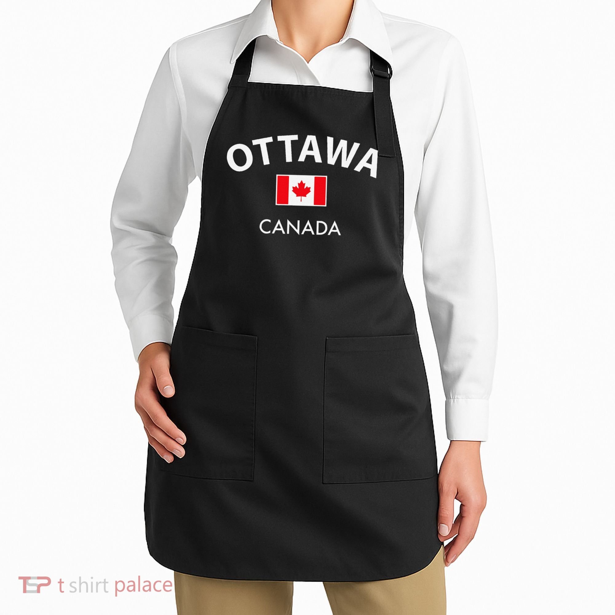 Ottawa Canada Flag Proud Canadian Apron