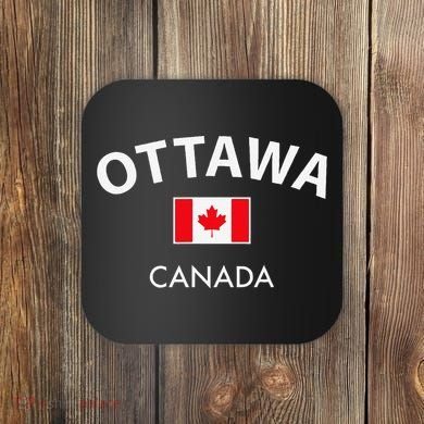 Ottawa Canada Flag Proud Canadian Coaster