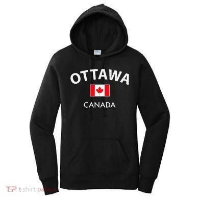 Ottawa Canada Flag Proud Canadian Women's Hoodie