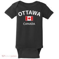 Ottawa Canada Flag Proud Canadian Baby Bodysuit thumb 0