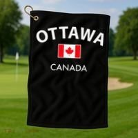 Ottawa Canada Flag Proud Canadian Golf Towel thumb 1