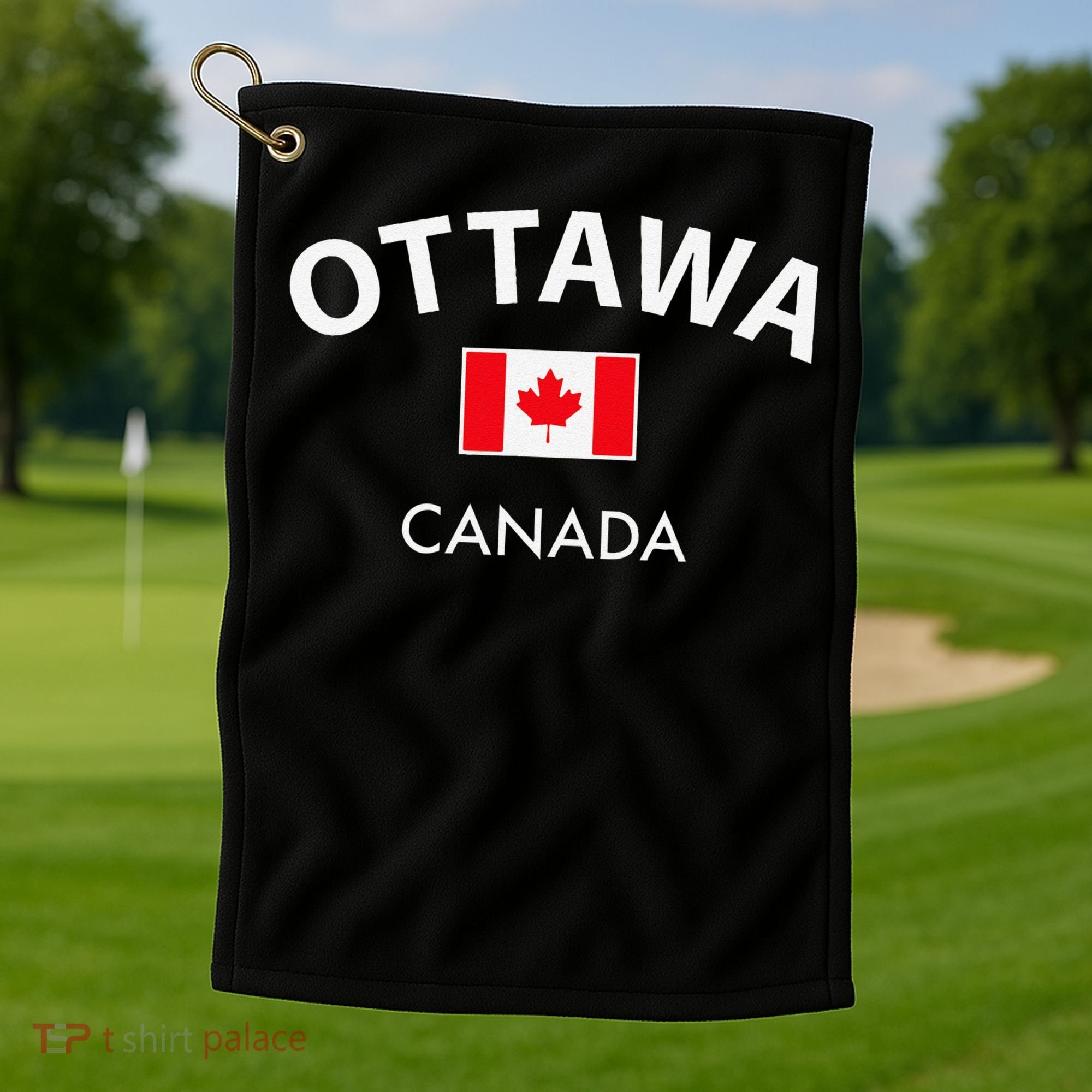Ottawa Canada Flag Proud Canadian Golf Towel