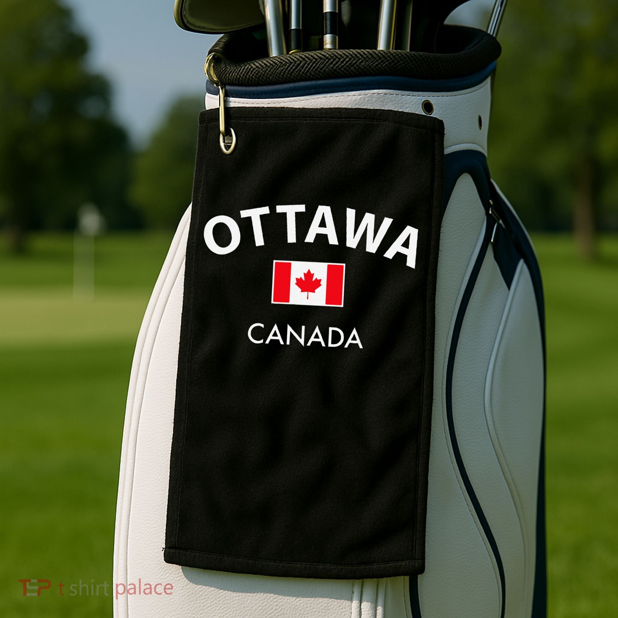 Ottawa Canada Flag Proud Canadian Golf Towel
