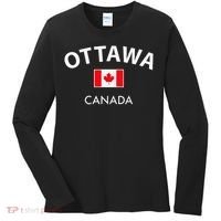 Ottawa Canada Flag Proud Canadian Women's Long Sleeve Shirt thumb 0