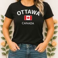 Ottawa Canada Flag Proud Canadian Women's T-Shirt thumb 2