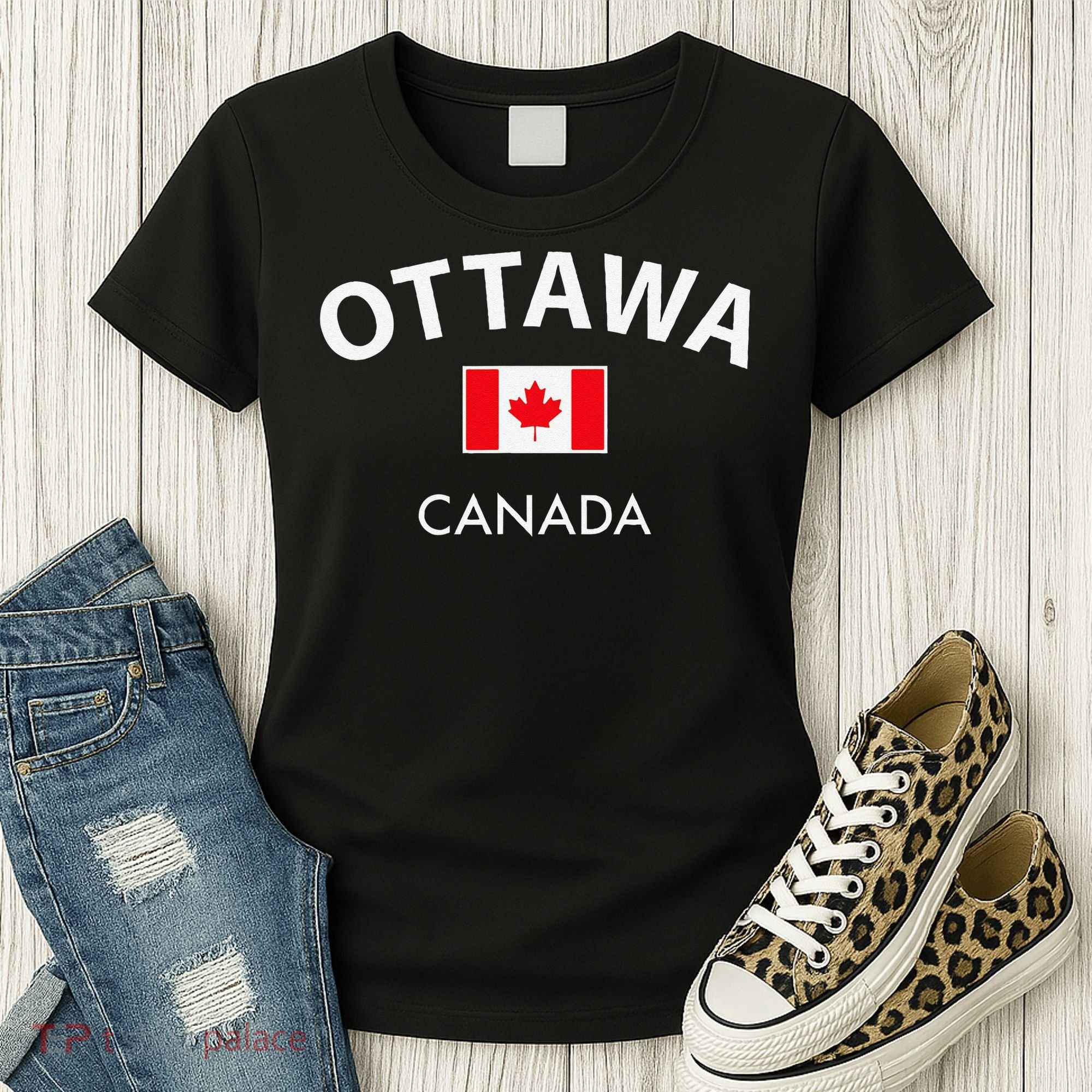 Ottawa Canada Flag Proud Canadian Women's T-Shirt