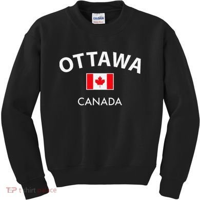 Ottawa Canada Flag Proud Canadian Kids Sweatshirt