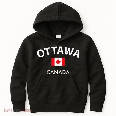 Ottawa Canada Flag Proud Canadian Kids Hoodie