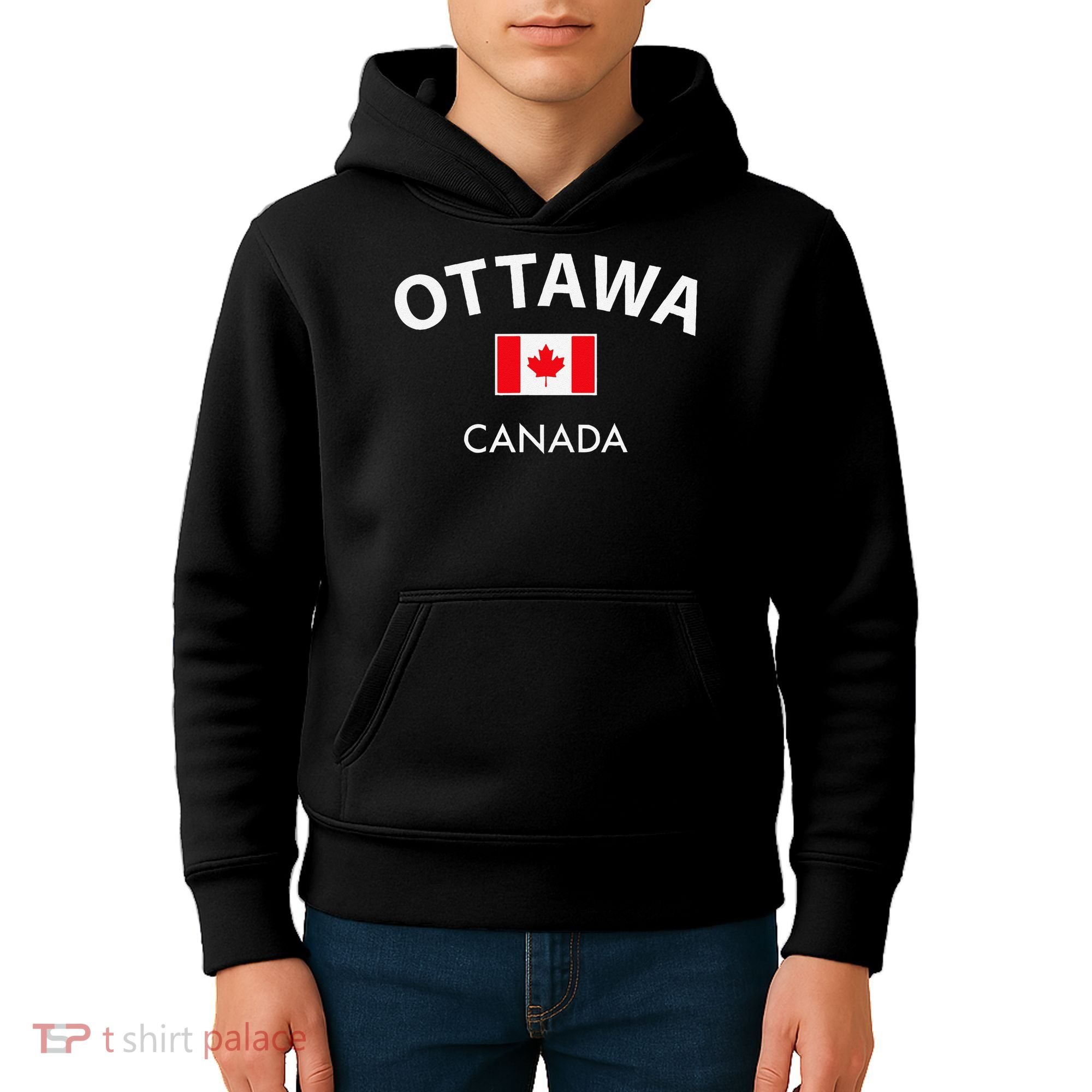 Ottawa Canada Flag Proud Canadian Kids Hoodie