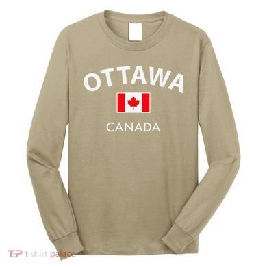 Ottawa Canada Flag Proud Canadian Long Sleeve Shirt