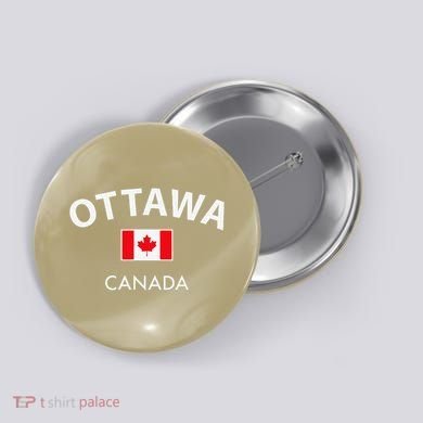 Ottawa Canada Flag Proud Canadian Button