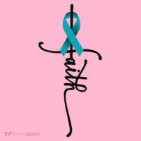 Ovarian Cancer Faith Ovarian Cancer Awareness Support Coaster thumb 2