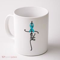 Ovarian Cancer Faith Ovarian Cancer Awareness Support Coffee Mug thumb 0