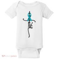 Ovarian Cancer Faith Ovarian Cancer Awareness Support Baby Bodysuit thumb 0