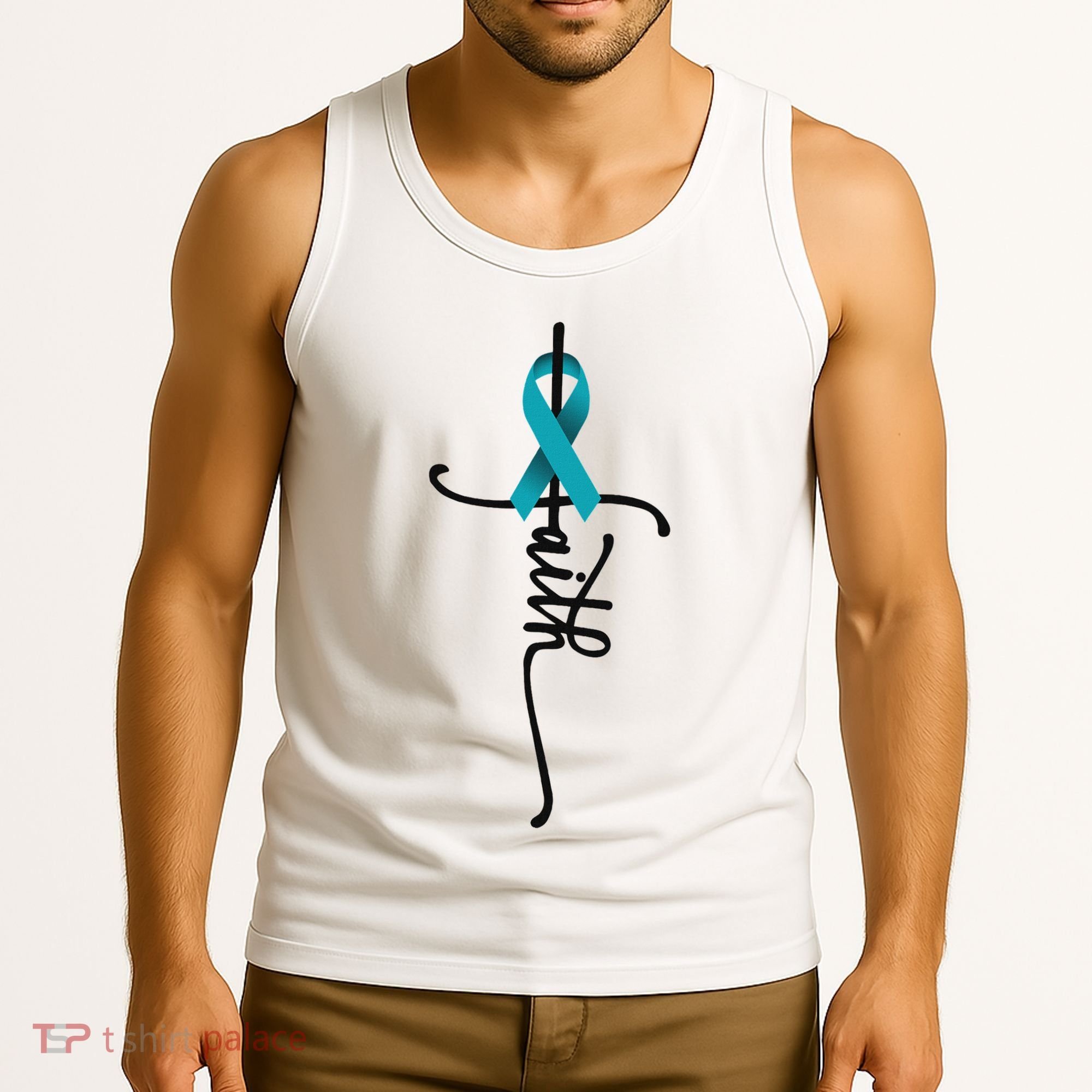 Ovarian Cancer Faith Ovarian Cancer Awareness Support Tank Top