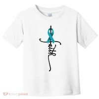 Ovarian Cancer Faith Ovarian Cancer Awareness Support Toddler T-Shirt thumb 0