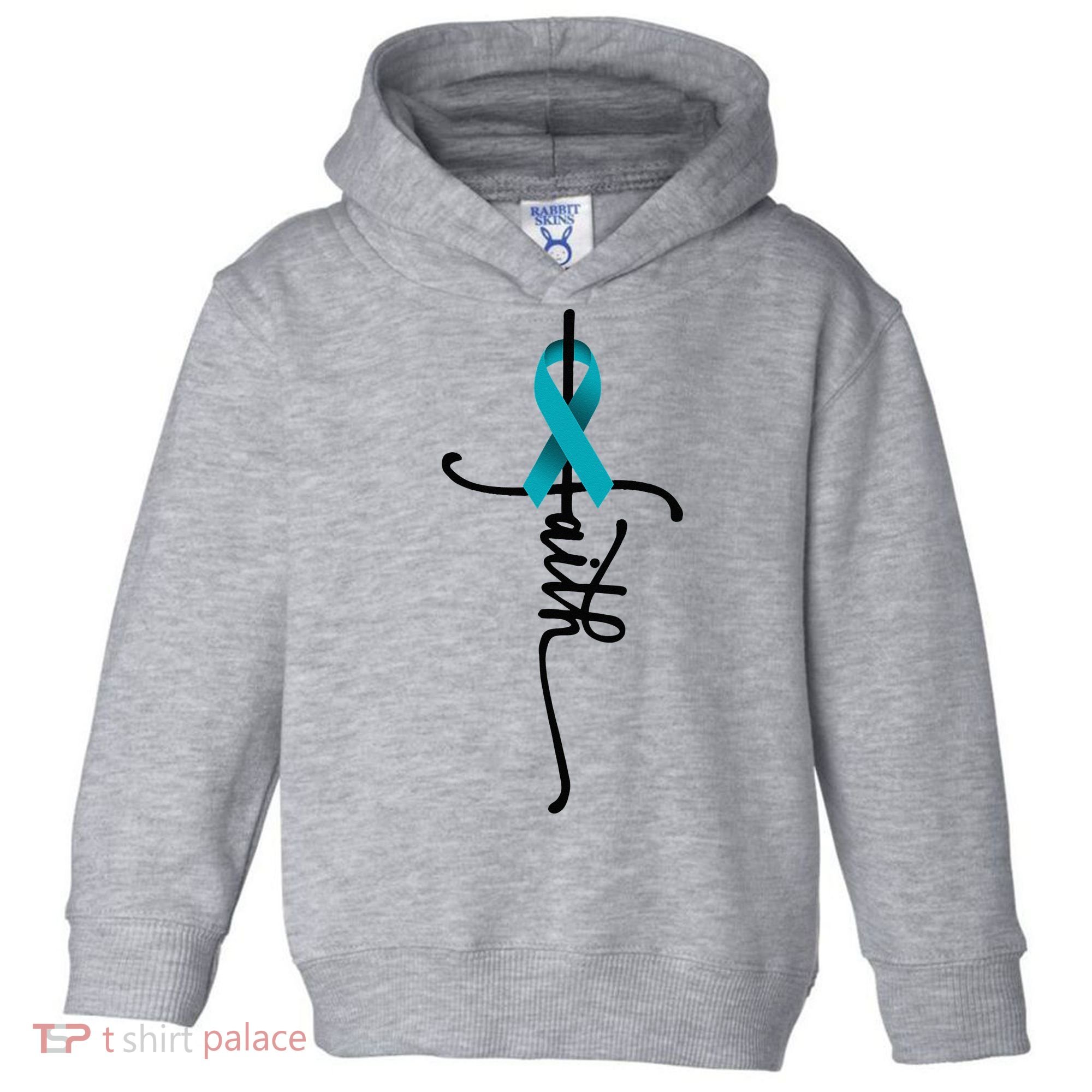 Ovarian Cancer Faith Ovarian Cancer Awareness Support Toddler Hoodie