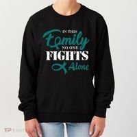 Ovarian Cancer Fight Cancer Ribbon Women's Sweatshirt thumb 0