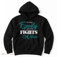 Ovarian Cancer Fight Cancer Ribbon Hoodie thumb 0