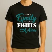Ovarian Cancer Fight Cancer Ribbon T-Shirt thumb 3