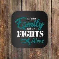 Ovarian Cancer Fight Cancer Ribbon Coaster thumb 0