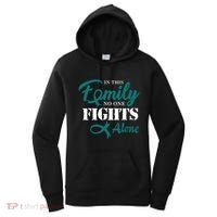 Ovarian Cancer Fight Cancer Ribbon Women's Hoodie thumb 0
