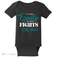 Ovarian Cancer Fight Cancer Ribbon Baby Bodysuit thumb 0
