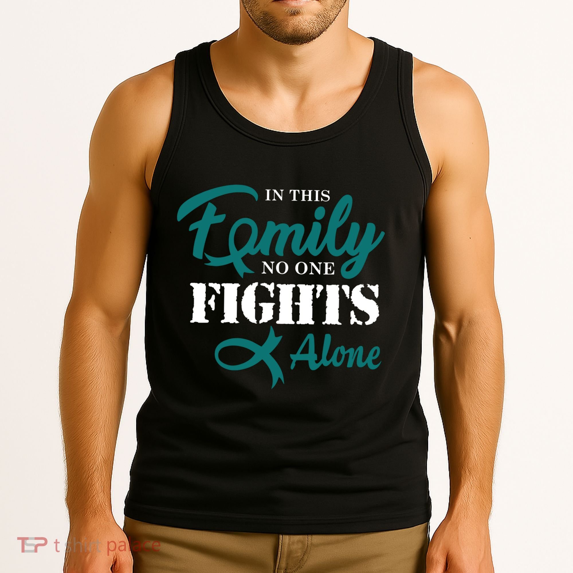 Ovarian Cancer Fight Cancer Ribbon Tank Top