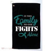 Ovarian Cancer Fight Cancer Ribbon Golf Towel thumb 0