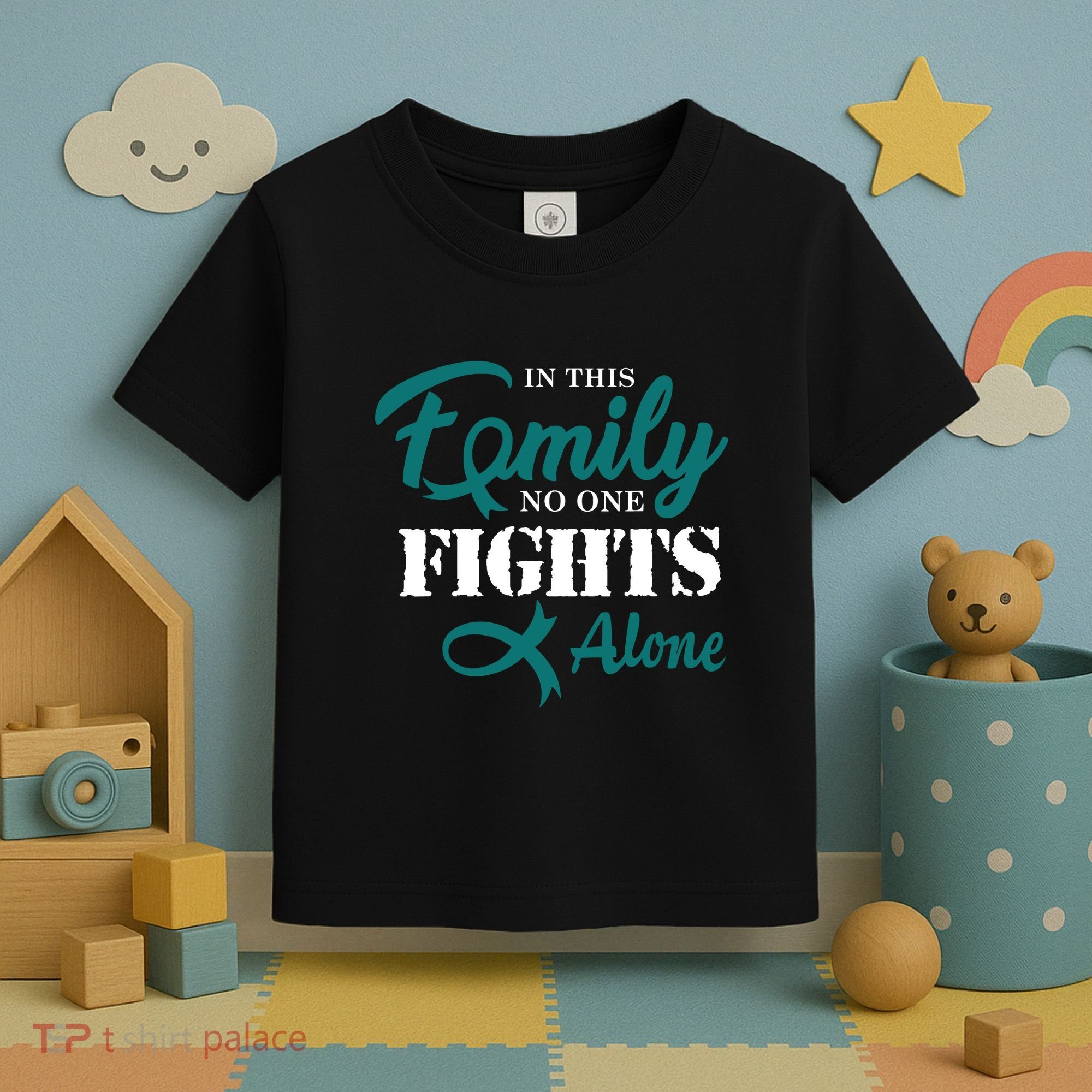 Ovarian Cancer Fight Cancer Ribbon Toddler T-Shirt